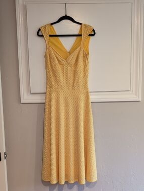 bettie page gold dress Bettie Page A-Line Midi Dresses for Women